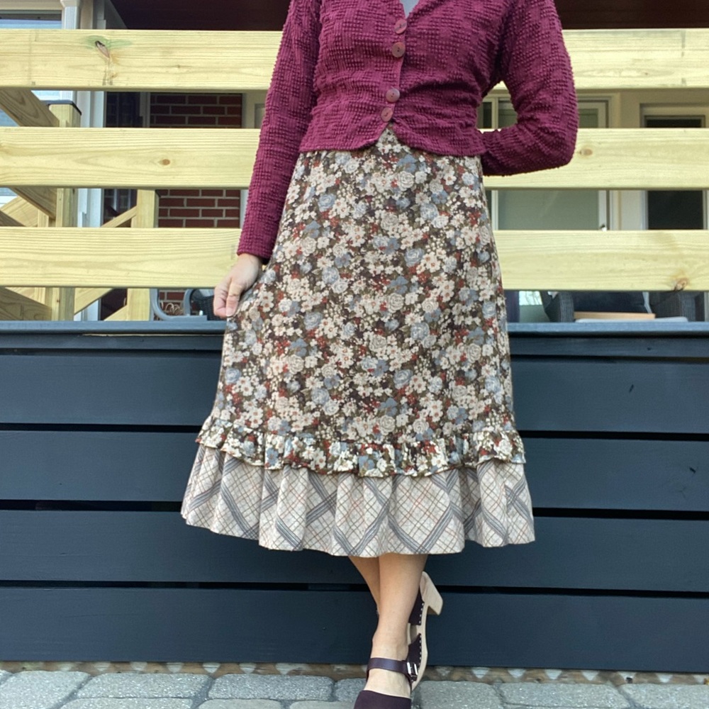 Cottagecore fall skirt